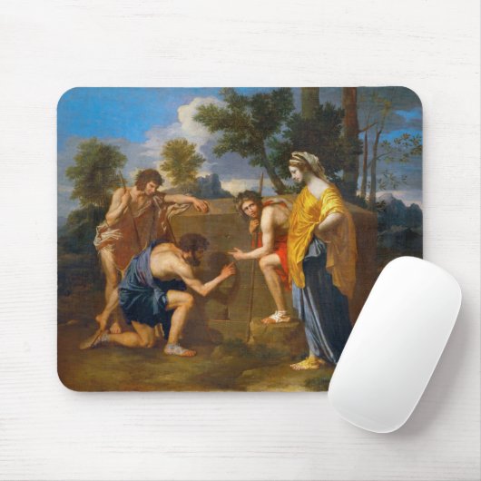 Tapis De Souris Et dans Arcadia ego, Poussin (Avec souris)
