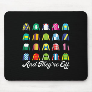 Tapis De Souris Et Ils Hors Cheval Racing Derby Day Funny Silks