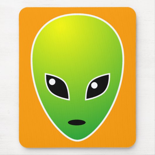 Tapis De Souris ET - sur Orange - Customisé (Devant)