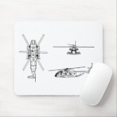 Tapis De Souris Étalon de la mer CH-53 (Avec souris)