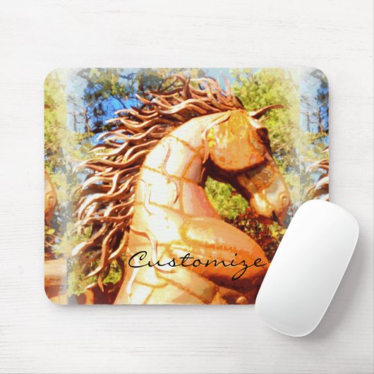 Tapis De Souris étalon de mustang brun Thunder_Cove (Avec souris)