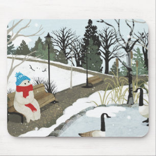 Tapis De Souris Étang aux canards - Hiver