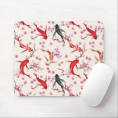 Tapis De Souris Étang de carpes koï (Avec souris)