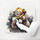 Tapis De Souris Etat de Californie avec ours pompier (Avec souris)