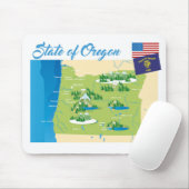 Tapis De Souris État des Oregon (Avec souris)
