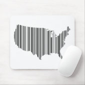 Tapis De Souris États-Unis d'Amérique en code-barres (Avec souris)