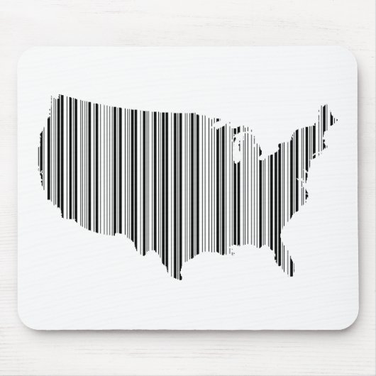 Tapis De Souris États-Unis d'Amérique en code-barres (Devant)