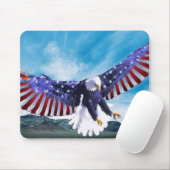 Tapis De Souris Etats-Unis-Drapeau Eagle (Avec souris)