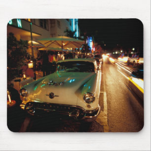 Tapis De Souris États-Unis, FL, Miami, South Beach la nuit. 2