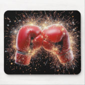 Tapis De Souris États-Unis Gants De Boxe Rouge En Feu D'Oeuvre (Devant)