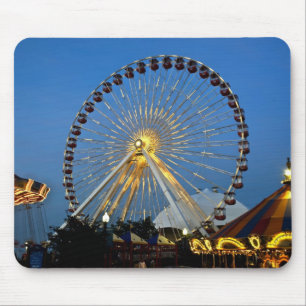 Tapis De Souris États-Unis, Illinois, Chicago, Cityscapes, éclai