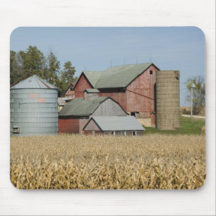 Tapis De Souris États-Unis, IOWA, Froelich : Vieille ferme