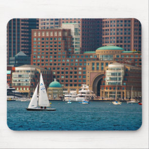Tapis De Souris États-Unis, Massachusetts. Skyline Waterfront 2 de