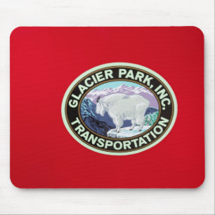 Tapis De Souris États-Unis, Montana, Glacier National Park, Vintag
