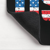 Tapis De Souris États-Unis patriotiques en rouge, blanc et bleu (Coin)