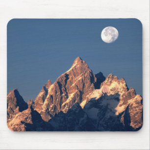 Tapis De Souris États-Unis, Wyoming, Grand Teton NP. Une pleine lu
