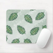 Tapis De Souris Été Avec Feuille Verte (Avec souris)