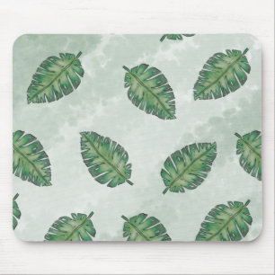 Tapis De Souris Été Avec Feuille Verte