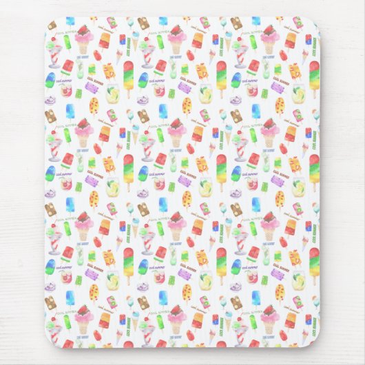 Tapis De Souris été cool - crème glacée, pice et boisson froide (Devant)