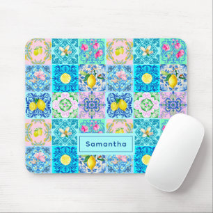 Tapis De Souris Eté Sicile turquoise coloré azulejo Amalfi