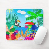 Tapis De Souris Été tropical (Avec souris)