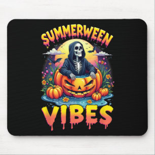 Tapis De Souris Eté Watermelon Summerween Vibes Skeleton Jack-o