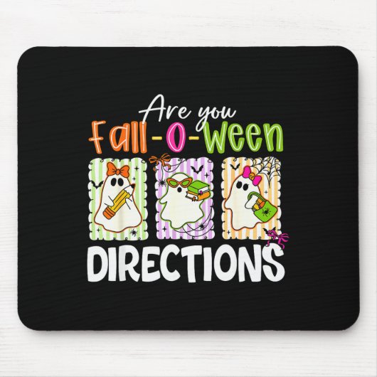 Tapis De Souris Êtes-vous les directions de Fall-o-ween Mignonne P (Devant)