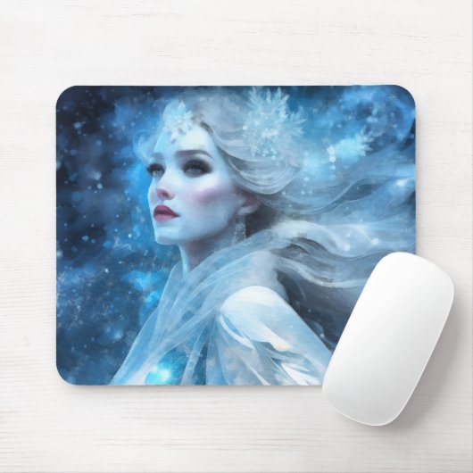 Tapis De Souris Ethereal Frozen Neige Queen Imaginaire Art (Avec souris)