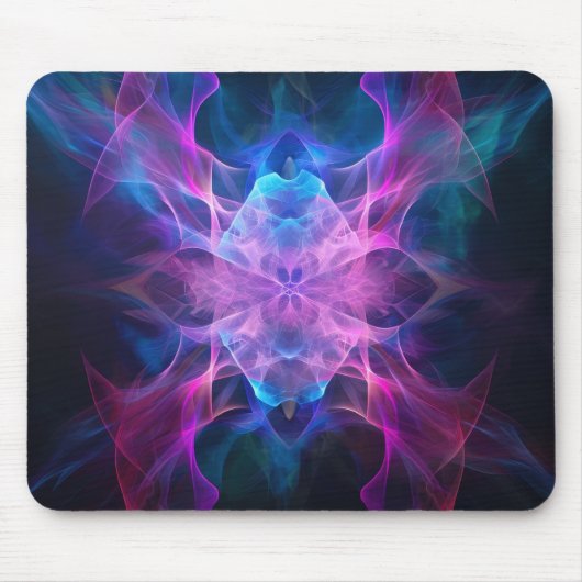 Tapis De Souris Ethereal Wisps : Blue & Mauve Kirlian Art (Devant)