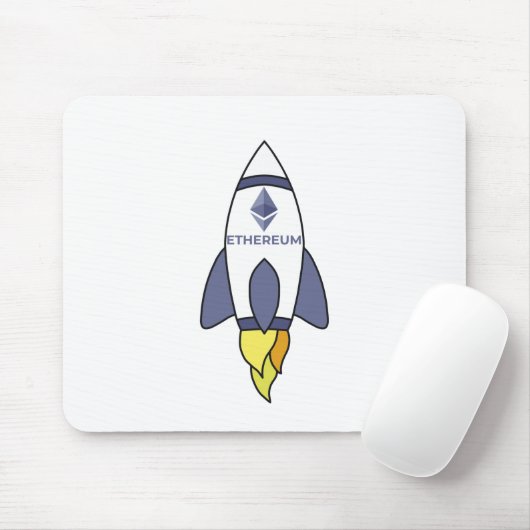 Tapis De Souris Ethereum À La Rocket Lune (Avec souris)