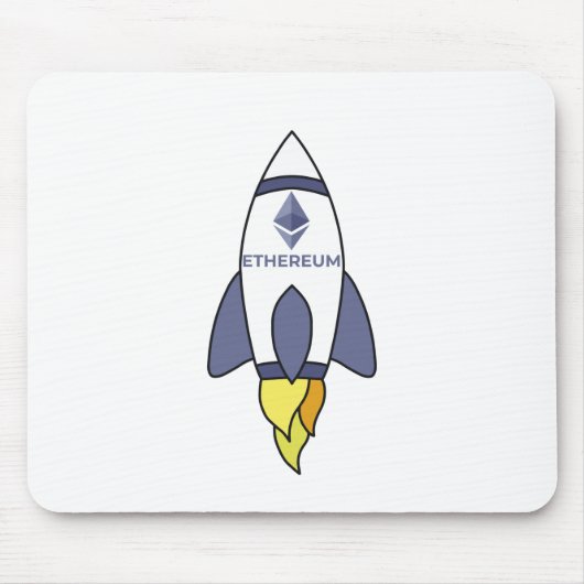 Tapis De Souris Ethereum À La Rocket Lune (Devant)