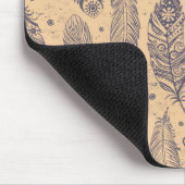 Tapis De Souris Ethnic Feather Outline Motif (Coin)