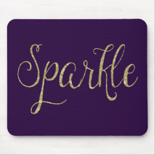 Tapis De Souris Étincelle de parties scintillantes de Faux d'or