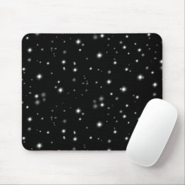 Tapis De Souris Étincelles de lumière noir et blanc
