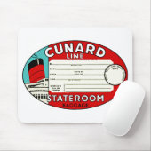 Tapis De Souris Étiquette de bagage de ligne Cunard (Avec souris)