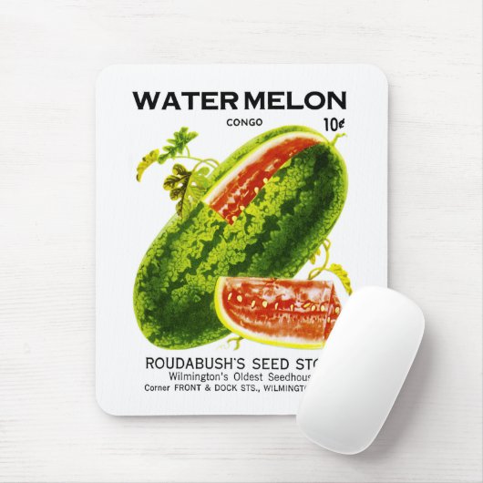 Tapis De Souris Étiquette de paquets de graines de pastèque (Avec souris)