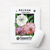 Tapis De Souris Étiquette de paquets de semences Balsam (Avec souris)