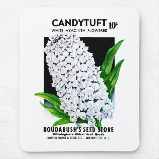 Tapis De Souris Étiquette de paquets de semences CandyTuft (Devant)