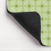 Tapis De Souris Étoile à pointes rétro Mousepad, Vert olive (Coin)