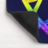 Tapis De Souris Étoile de David Mousepad d'arc-en-ciel (Coin)