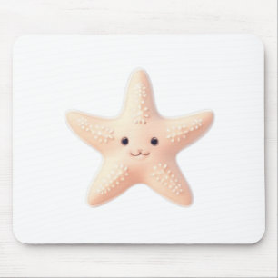 Tapis De Souris Étoile de mer rose mignonne