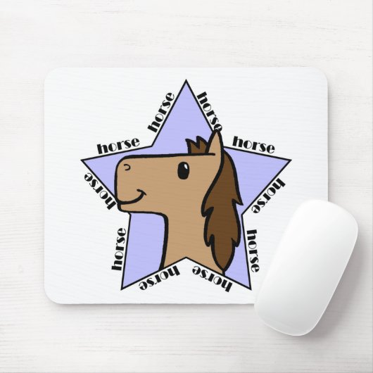 Tapis De Souris Étoile du cheval (Avec souris)