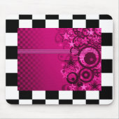 Tapis De Souris Étoile graphique Checkered Mousepad (Devant)