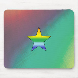Tapis De Souris Étoile Mousepad d'arc-en-ciel