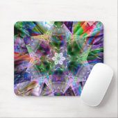 Tapis De Souris Etoile virtuelle psychédélique, acrylique ou néon  (Avec souris)