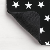 Tapis De Souris Étoiles 8 noires et blanches (Coin)
