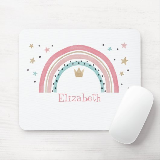 Tapis De Souris Étoiles arc-en-ciel mignonnes (Avec souris)