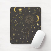 Tapis De Souris Étoiles Célestes, Lune et Constellations (Avec souris)