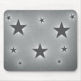 Tapis De Souris Étoiles dans le ciel nocturne Mousepad, gris foncé