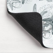 Tapis De Souris Étoiles de mer sur le motif de mer (Coin)